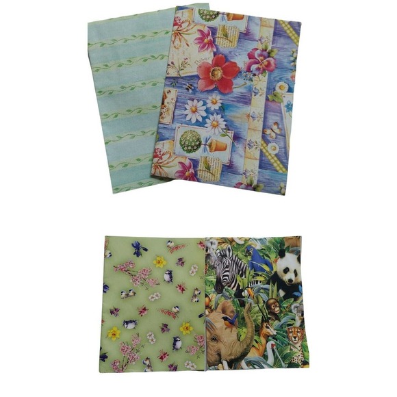 Vintage Wrapping Paper Assortment of 13 Full & Partial Flat Gift Wrap Sheets Lot - Picture 10 of 10